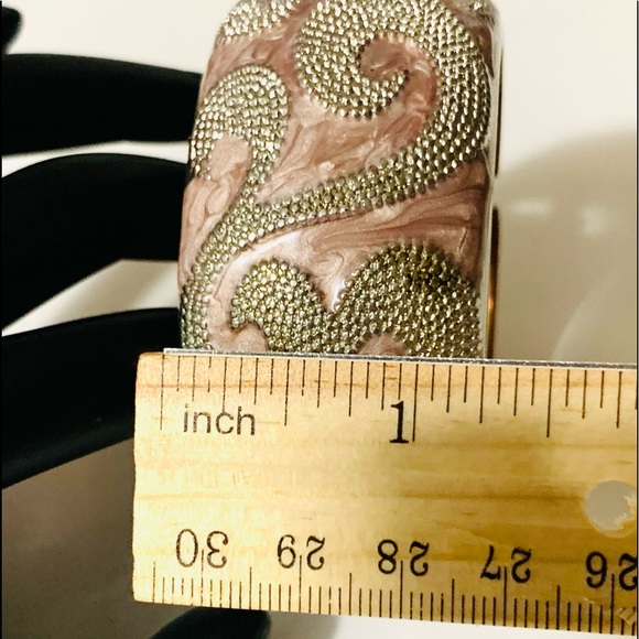 Enamel Hinged Bangle Bracelet - Picture 6 of 8